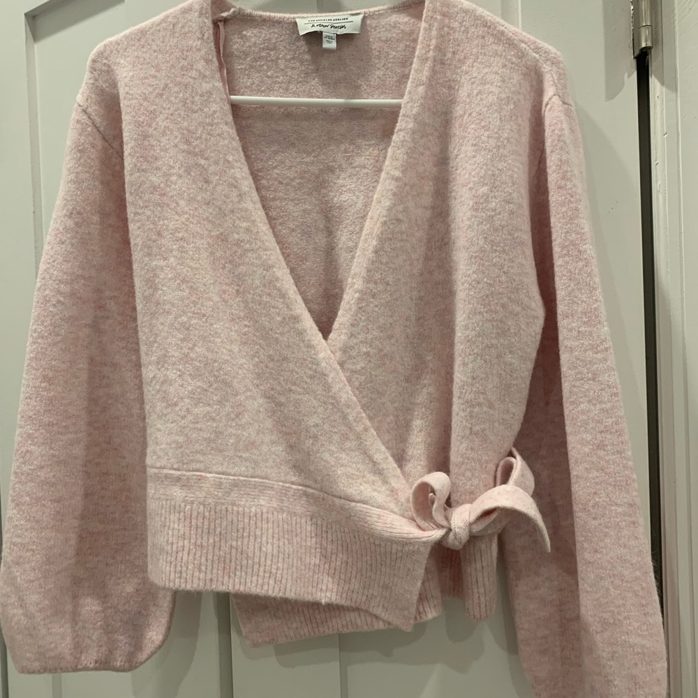 & Other Stories Pink tie cardigan/sweater. Size Xs. NWOT